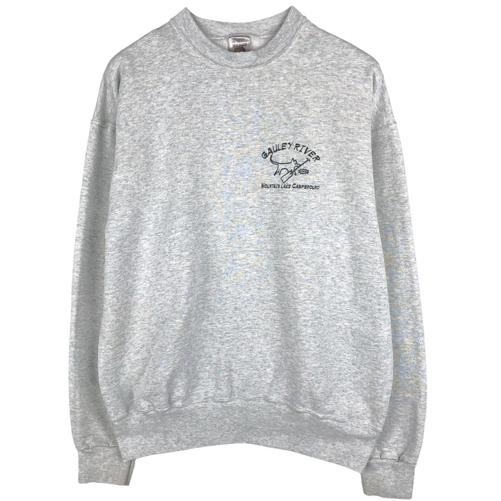 90'S Fruit of the Loom printed sweatshirt, made in the USA, men's XL size, vintage cotton gray type Vintage Second Hand