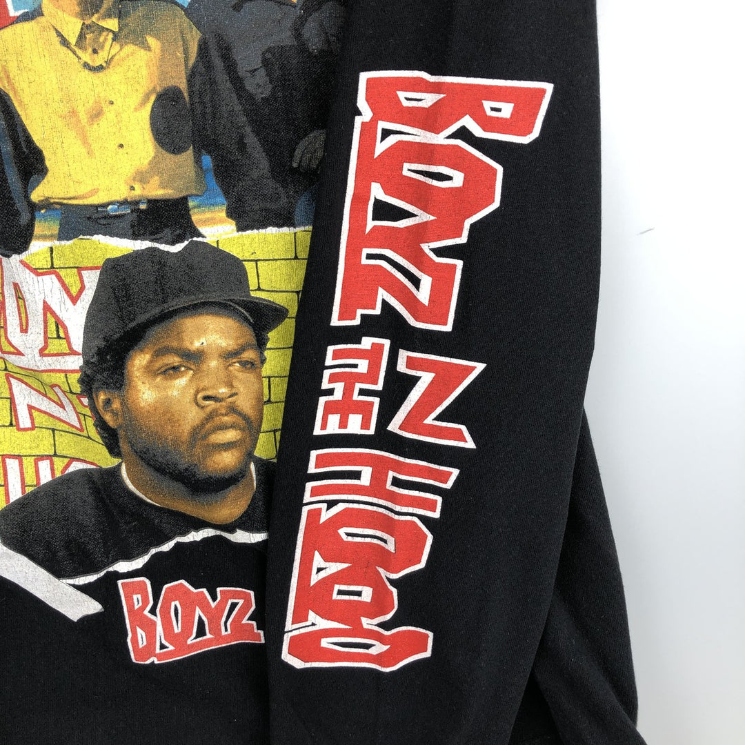 Boyz n the Hood Movie Long Sleeve T-Shirt, Men's Size L cotton black type Vintage Second Hand