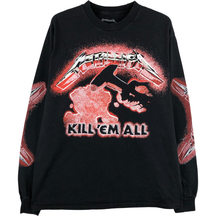 METALLICA Metallica Long T-shirt Band T-shirt Band T-shirt Men's M size cotton black type Vintage Second Hand