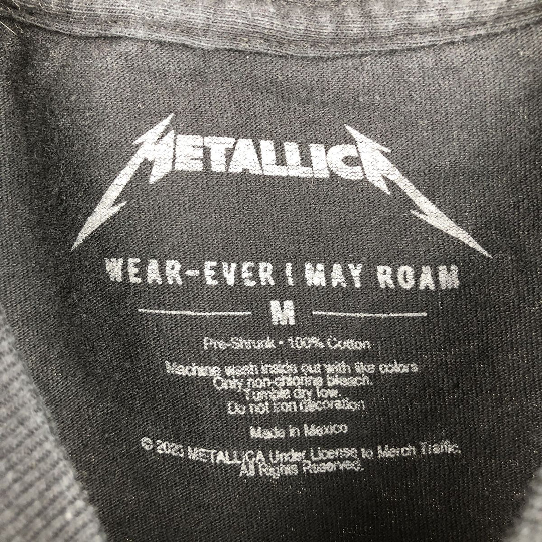 METALLICA Metallica Long T-shirt Band T-shirt Band T-shirt Men's M size cotton black type Vintage Second Hand