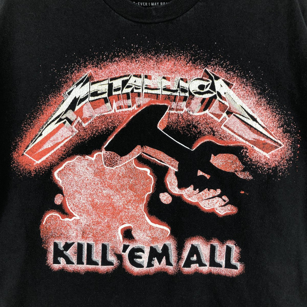 METALLICA Metallica Long T-shirt Band T-shirt Band T-shirt Men's M size cotton black type Vintage Second Hand