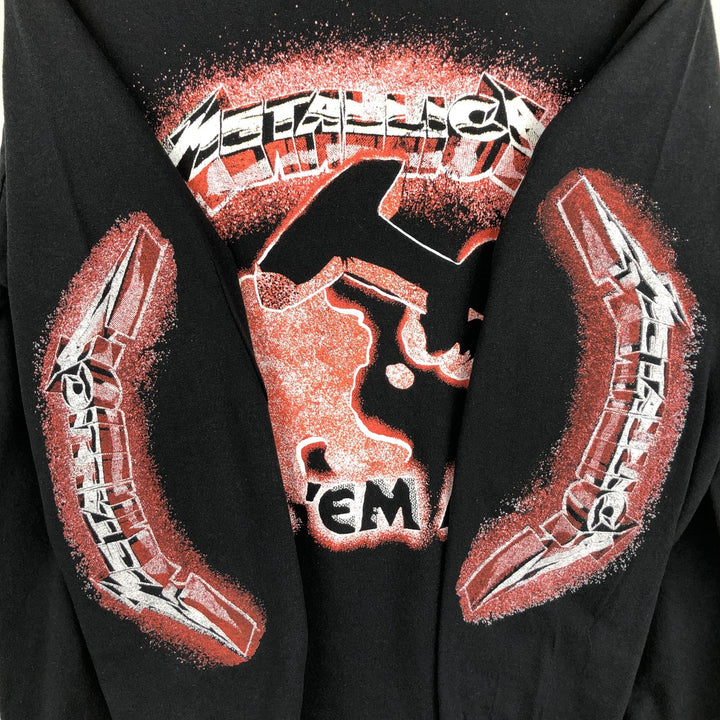 METALLICA Metallica Long T-shirt Band T-shirt Band T-shirt Men's M size cotton black type Vintage Second Hand