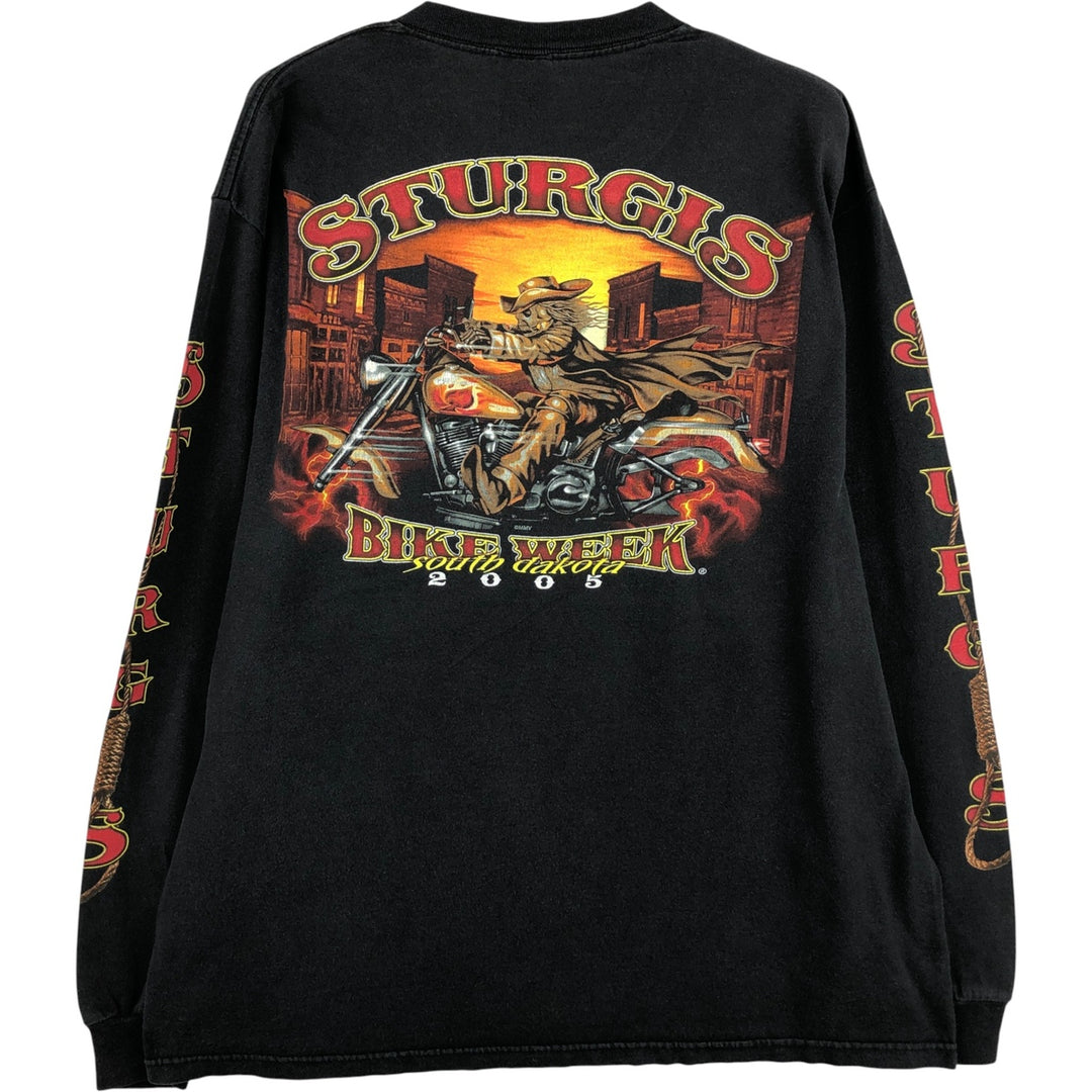 DELTA PROWEIGHT Long Sleeve T-Shirt, Men's Size L cotton black type Vintage Second Hand