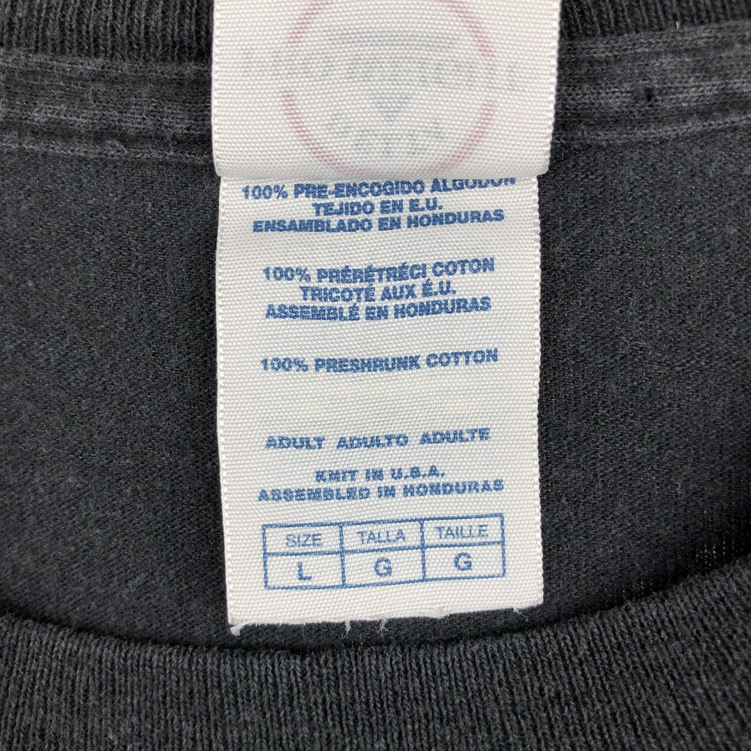 DELTA PROWEIGHT Long Sleeve T-Shirt, Men's Size L cotton black type Vintage Second Hand