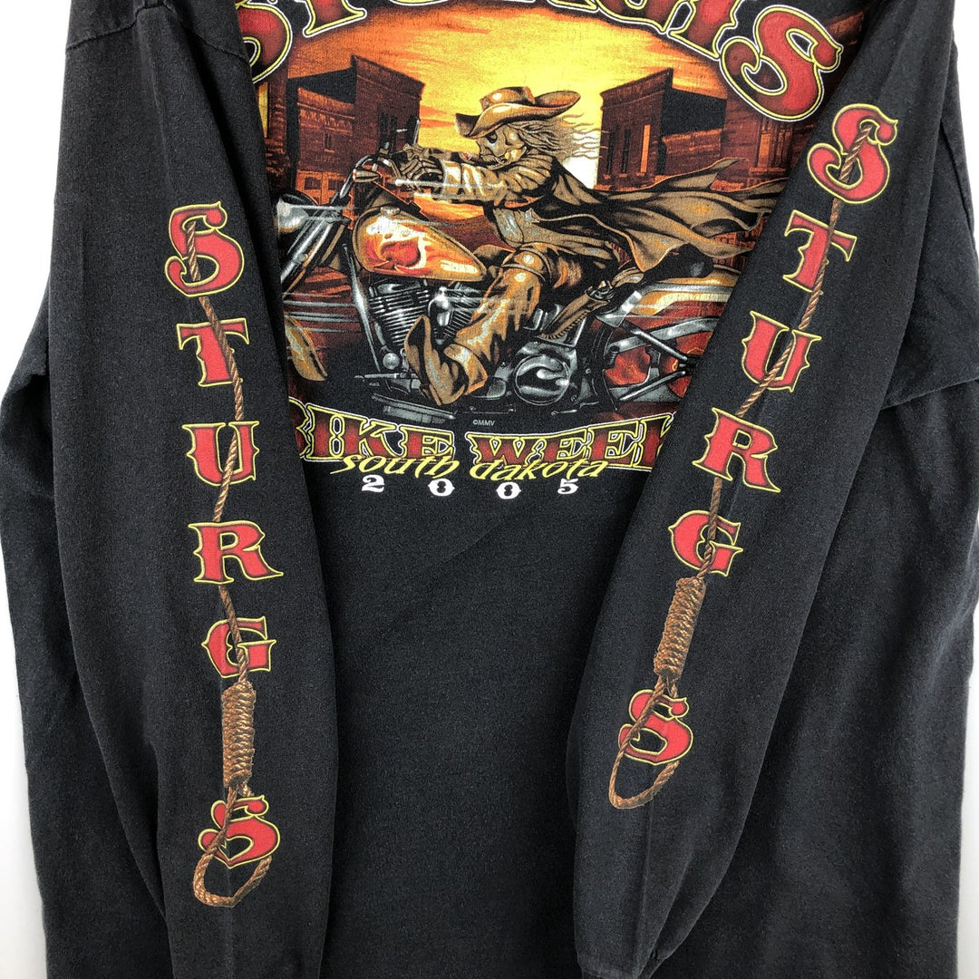 DELTA PROWEIGHT Long Sleeve T-Shirt, Men's Size L cotton black type Vintage Second Hand