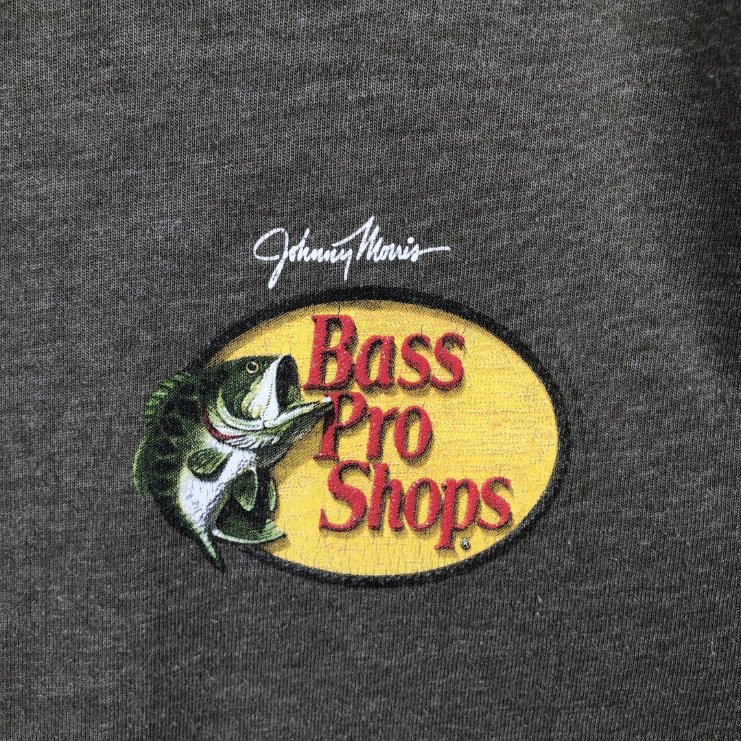 Bass Pro Shops Long Sleeve T-Shirt, Men's Size L cotton Khaki type Vintage Second Hand