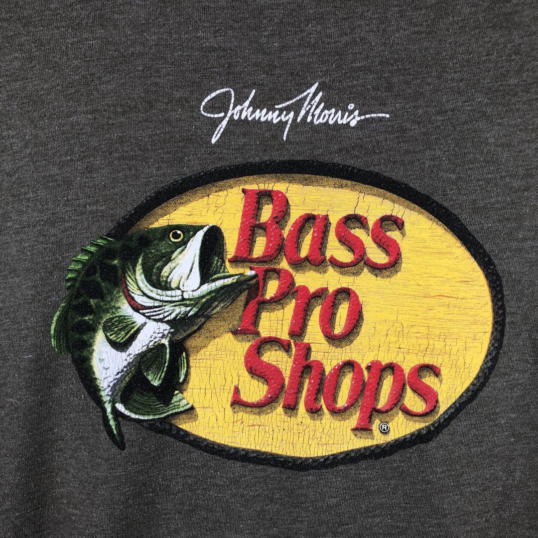 Bass Pro Shops Long Sleeve T-Shirt, Men's Size L cotton Khaki type Vintage Second Hand