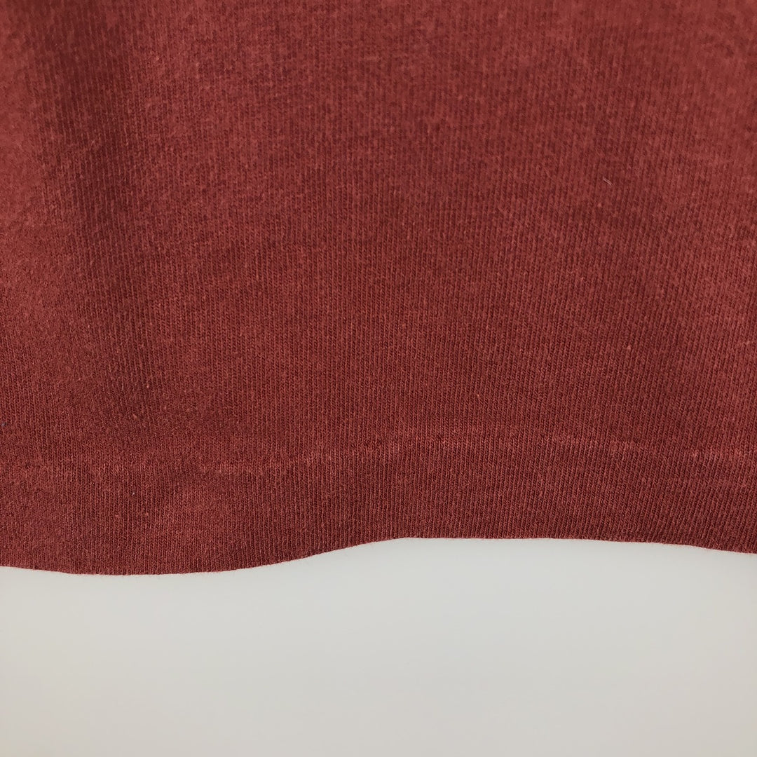Harley-Davidson Long Sleeve T-Shirt Made in USA Men's Size L cotton red type reddish brown Vintage Second Hand