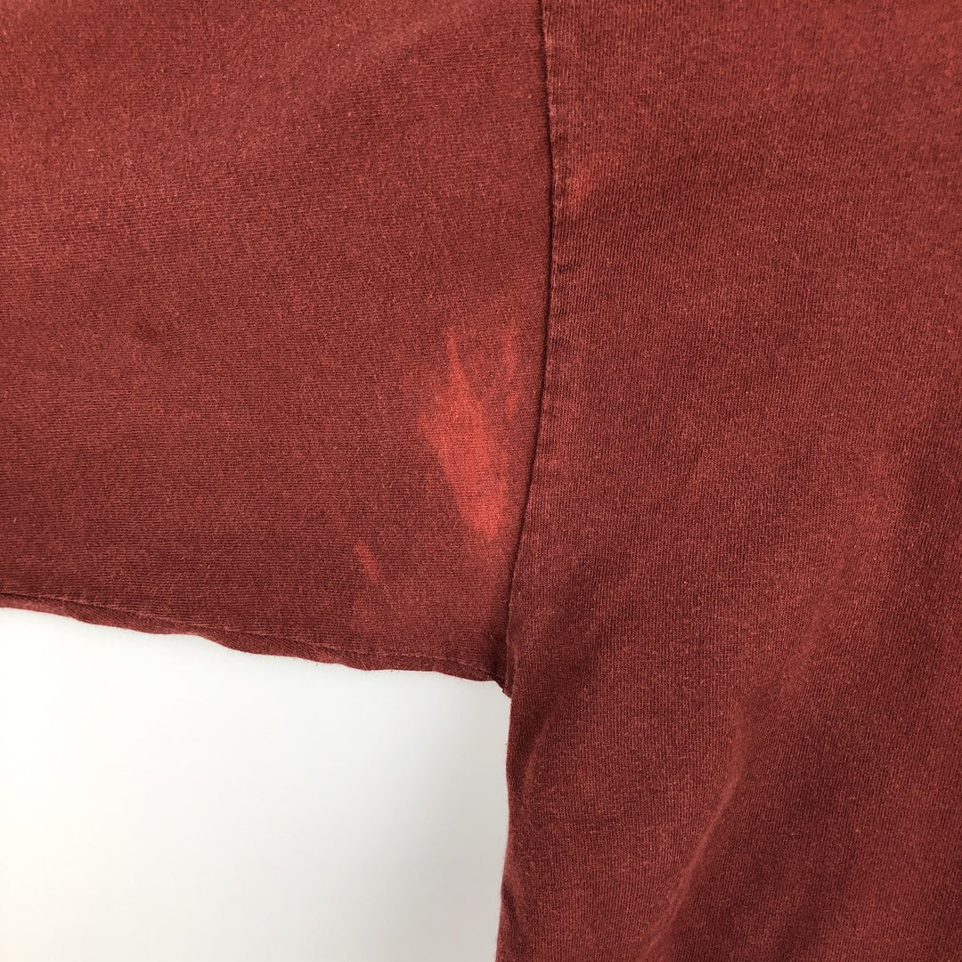 Harley-Davidson Long Sleeve T-Shirt Made in USA Men's Size L cotton red type reddish brown Vintage Second Hand