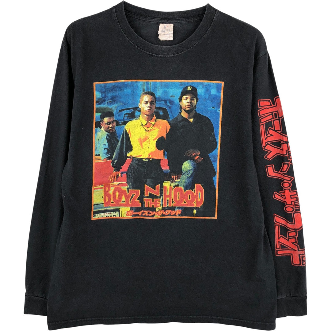 YAZBEK Boyz n the Hood Long Sleeve T-Shirt, Men's XL cotton black type Vintage Second Hand