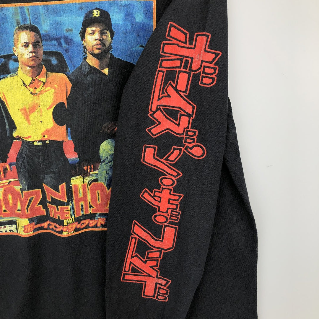 YAZBEK Boyz n the Hood Long Sleeve T-Shirt, Men's XL cotton black type Vintage Second Hand