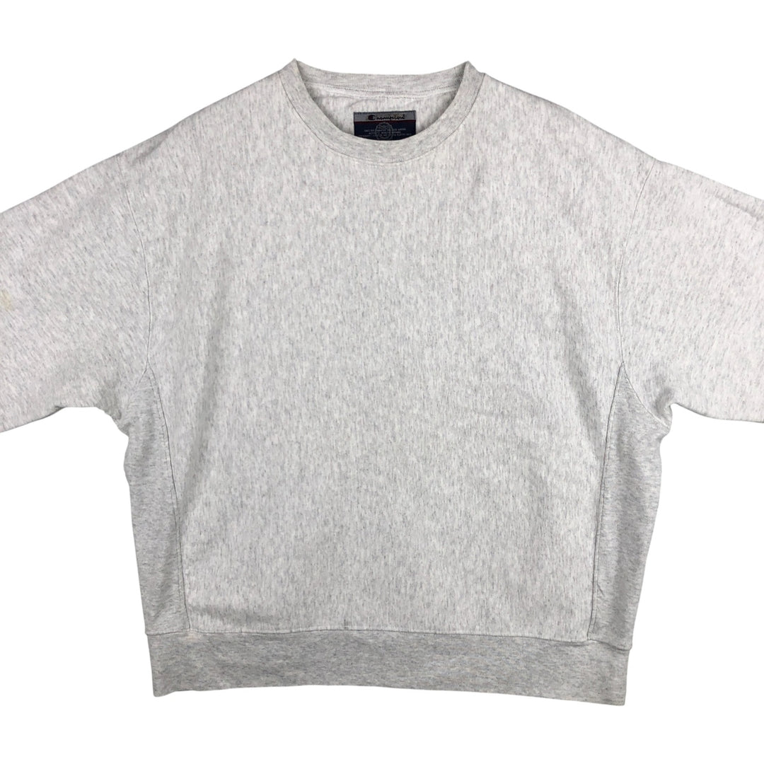2000'S Champion Original Reverse Weave Blank Sweatshirt (Men's Size L) cotton gray type Vintage Second Hand