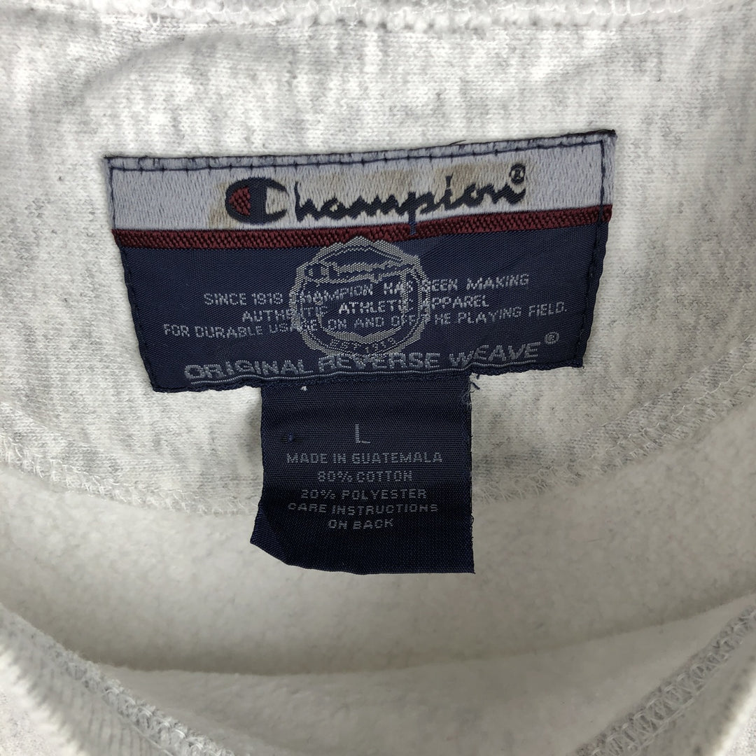 2000'S Champion Original Reverse Weave Blank Sweatshirt (Men's Size L) cotton gray type Vintage Second Hand