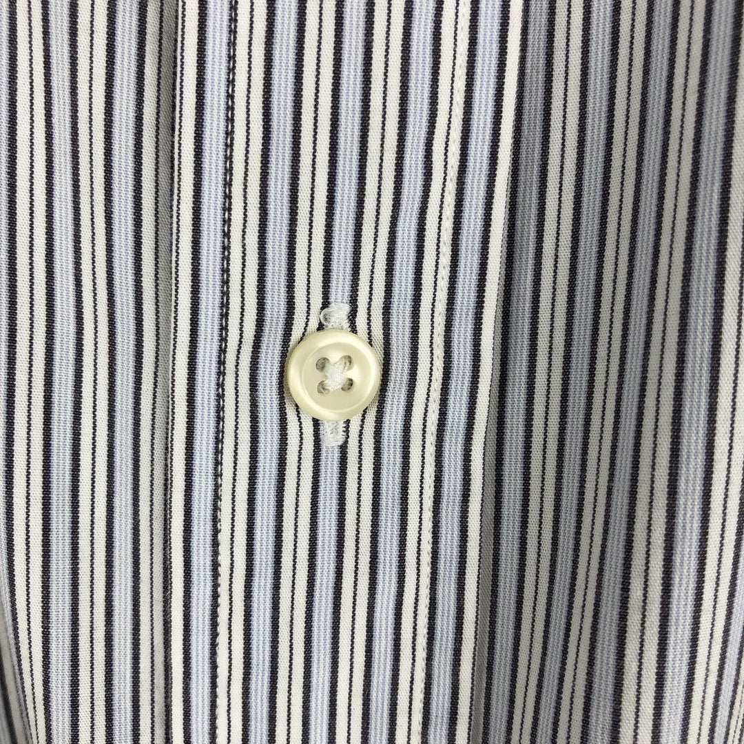 Ralph Lauren YARMOUTH Long Sleeve Button-Down Striped Shirt, Men's XL cotton Blue type light blue Vintage Second Hand