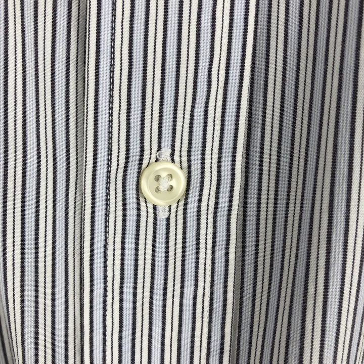 Ralph Lauren YARMOUTH Long Sleeve Button-Down Striped Shirt, Men's XL cotton Blue type light blue Vintage Second Hand