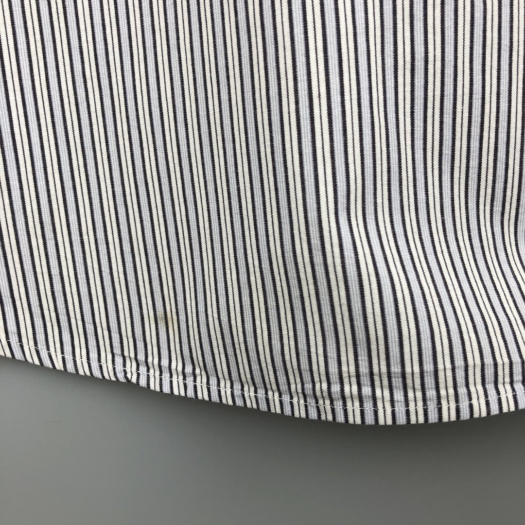 Ralph Lauren YARMOUTH Long Sleeve Button-Down Striped Shirt, Men's XL cotton Blue type light blue Vintage Second Hand