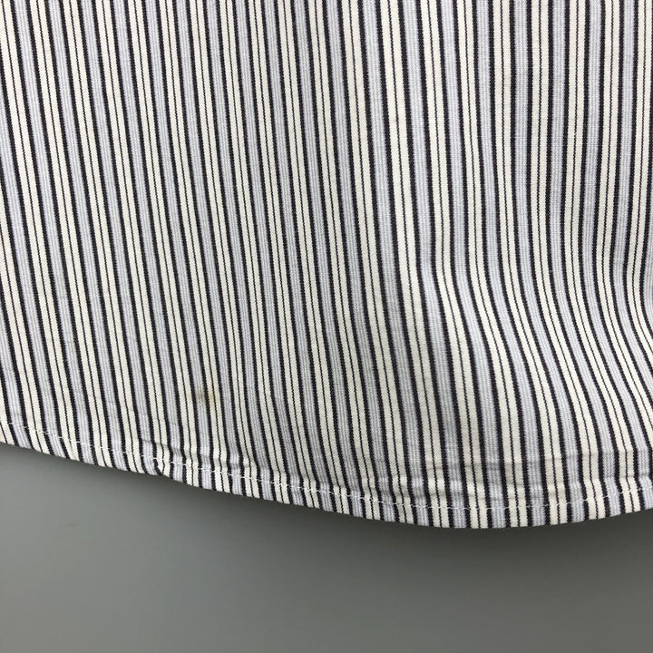 Ralph Lauren YARMOUTH Long Sleeve Button-Down Striped Shirt, Men's XL cotton Blue type light blue Vintage Second Hand