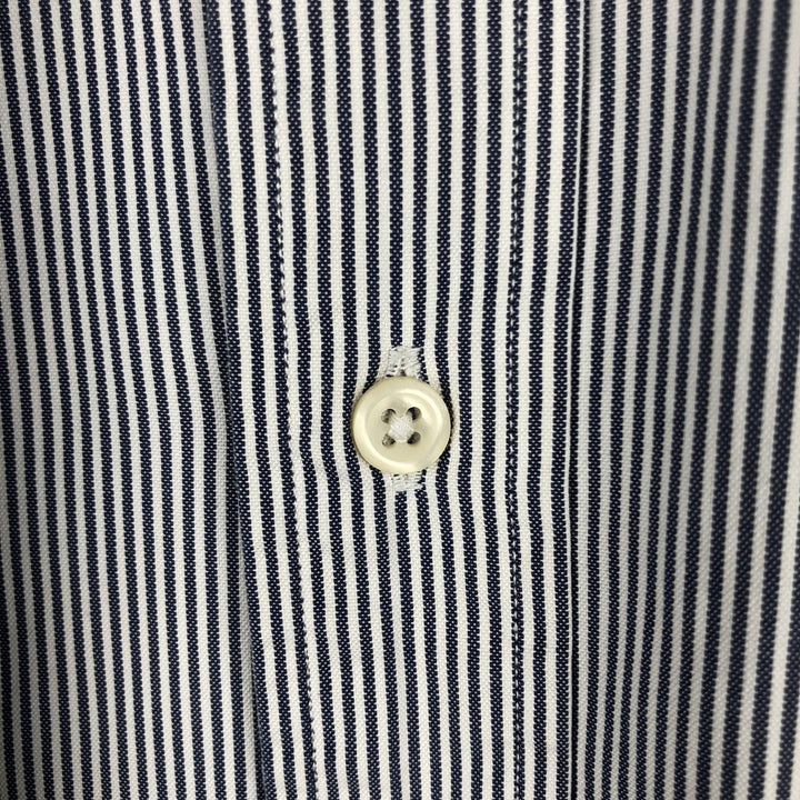 Ralph Lauren ANDOVER long-sleeved button-down striped shirt, men's size L cotton gray type Vintage Second Hand