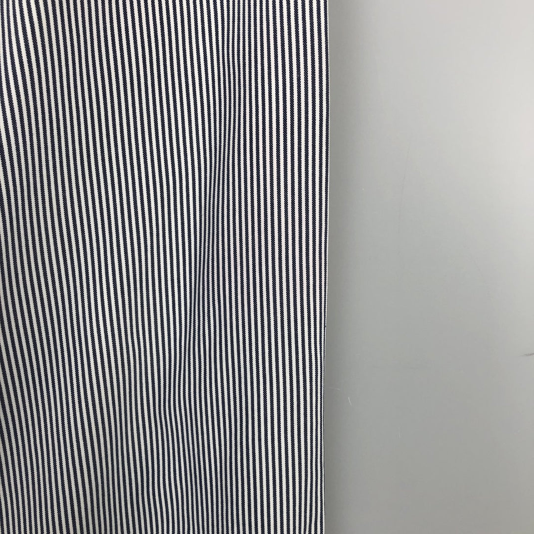 Ralph Lauren ANDOVER long-sleeved button-down striped shirt, men's size L cotton gray type Vintage Second Hand