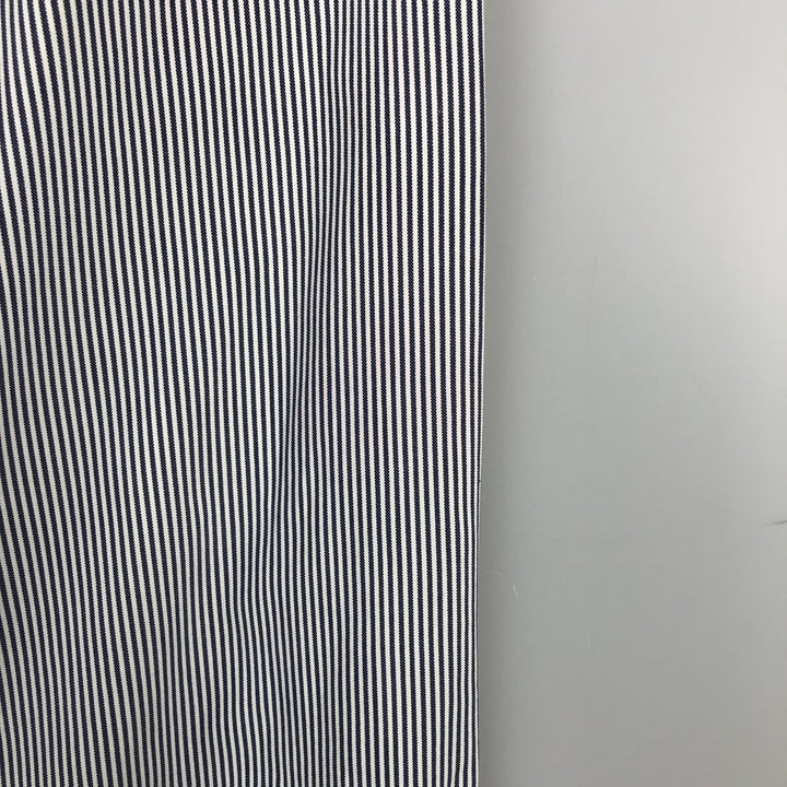 Ralph Lauren ANDOVER long-sleeved button-down striped shirt, men's size L cotton gray type Vintage Second Hand