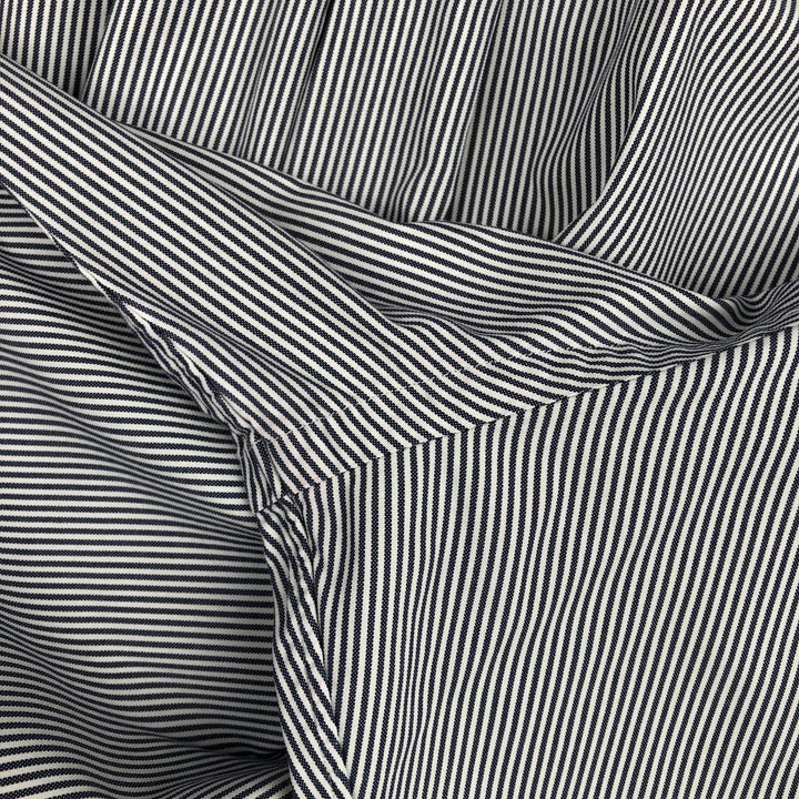 Ralph Lauren ANDOVER long-sleeved button-down striped shirt, men's size L cotton gray type Vintage Second Hand