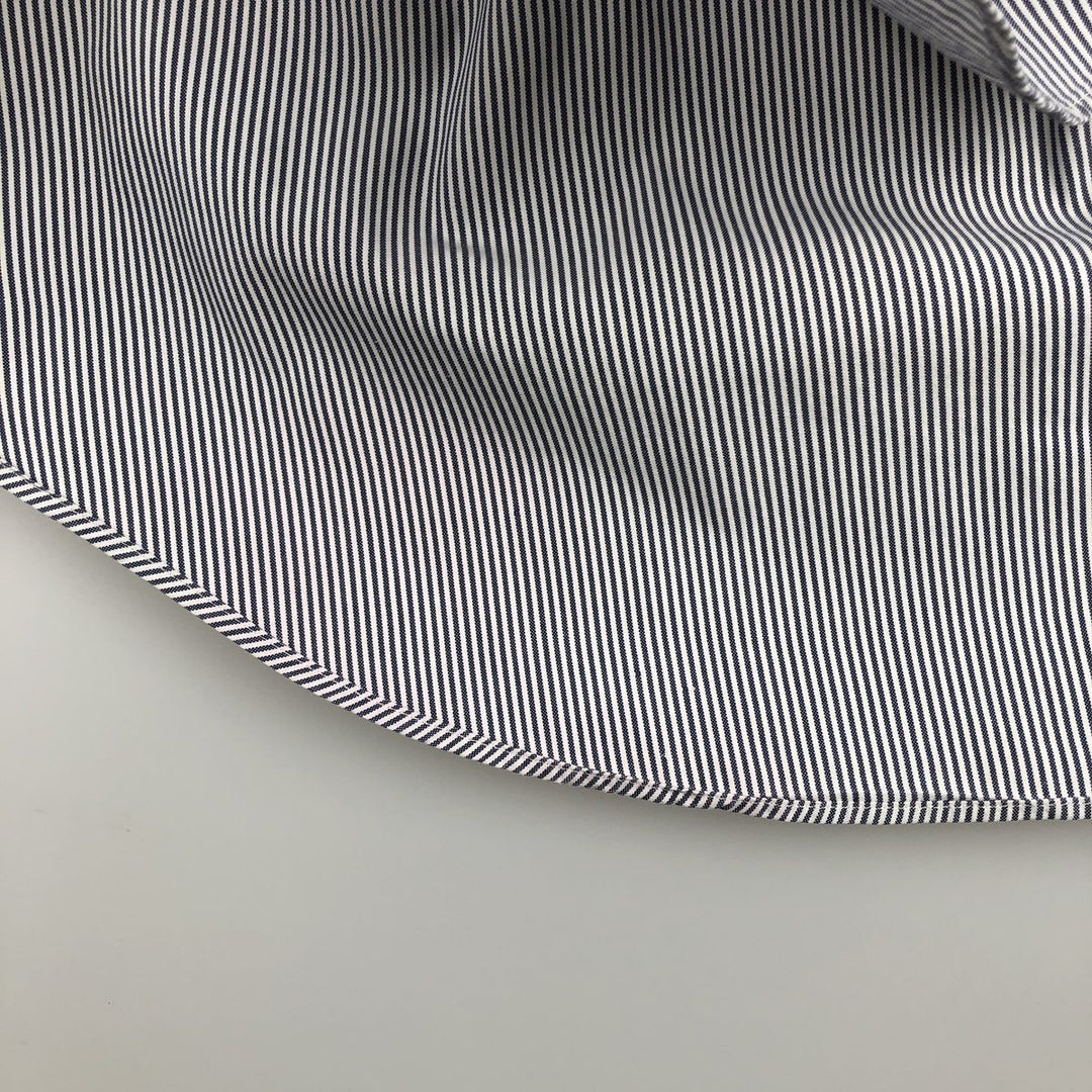 Ralph Lauren ANDOVER long-sleeved button-down striped shirt, men's size L cotton gray type Vintage Second Hand