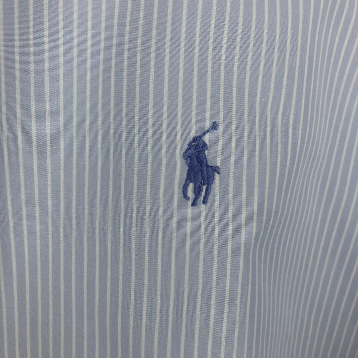 Ralph Lauren YARMOUTH Long Sleeve Button-Down Striped Shirt, Men's Size L cotton Blue type light blue Vintage Second Hand