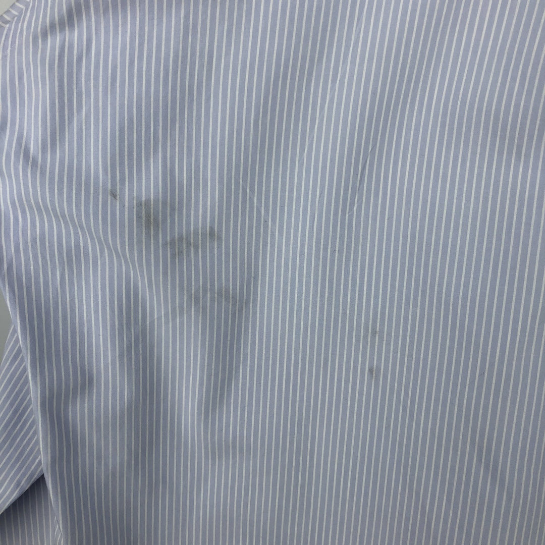 Ralph Lauren YARMOUTH Long Sleeve Button-Down Striped Shirt, Men's Size L cotton Blue type light blue Vintage Second Hand