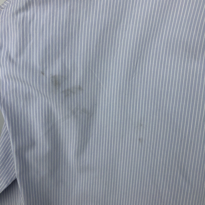 Ralph Lauren YARMOUTH Long Sleeve Button-Down Striped Shirt, Men's Size L cotton Blue type light blue Vintage Second Hand