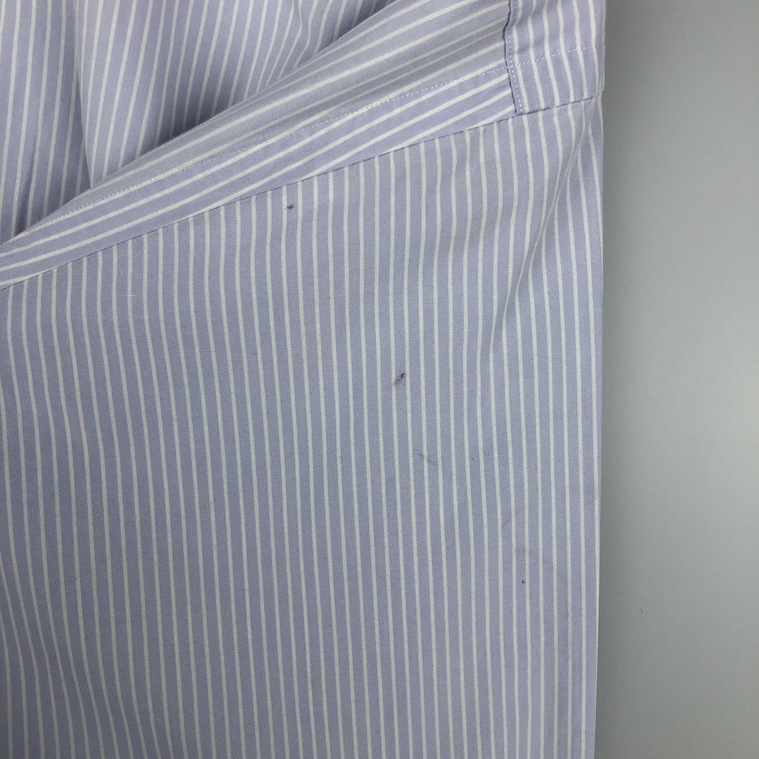 Ralph Lauren YARMOUTH Long Sleeve Button-Down Striped Shirt, Men's Size L cotton Blue type light blue Vintage Second Hand