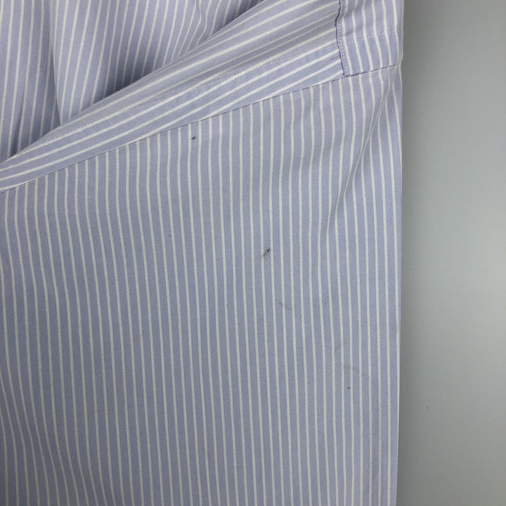 Ralph Lauren YARMOUTH Long Sleeve Button-Down Striped Shirt, Men's Size L cotton Blue type light blue Vintage Second Hand