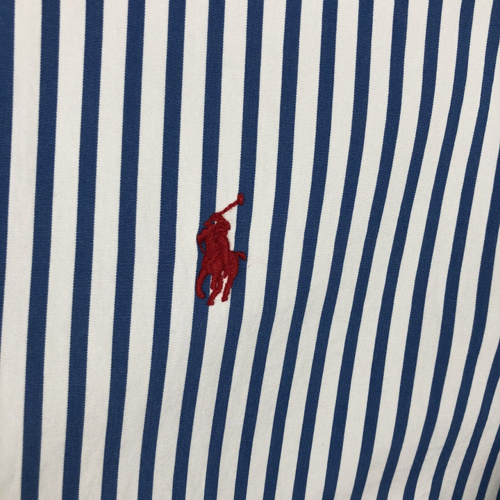 Ralph Lauren Classic Fit Long Sleeve Button Down Striped Shirt, Men's Size L cotton blue type Vintage Second Hand