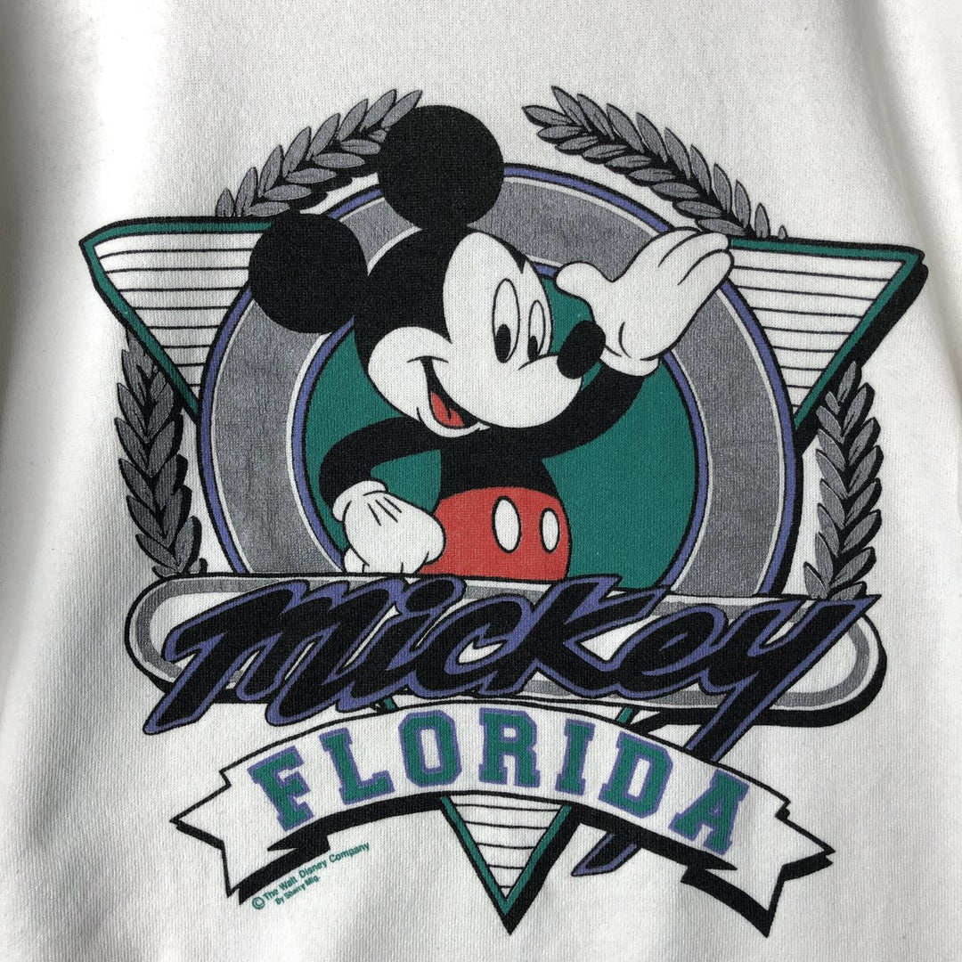 Vintage 90'S TULTEX MICKEY MOUSE Mickey Mouse character sweatshirt, Made in USA, Men's Size L cotton white type Vintage Second Hand