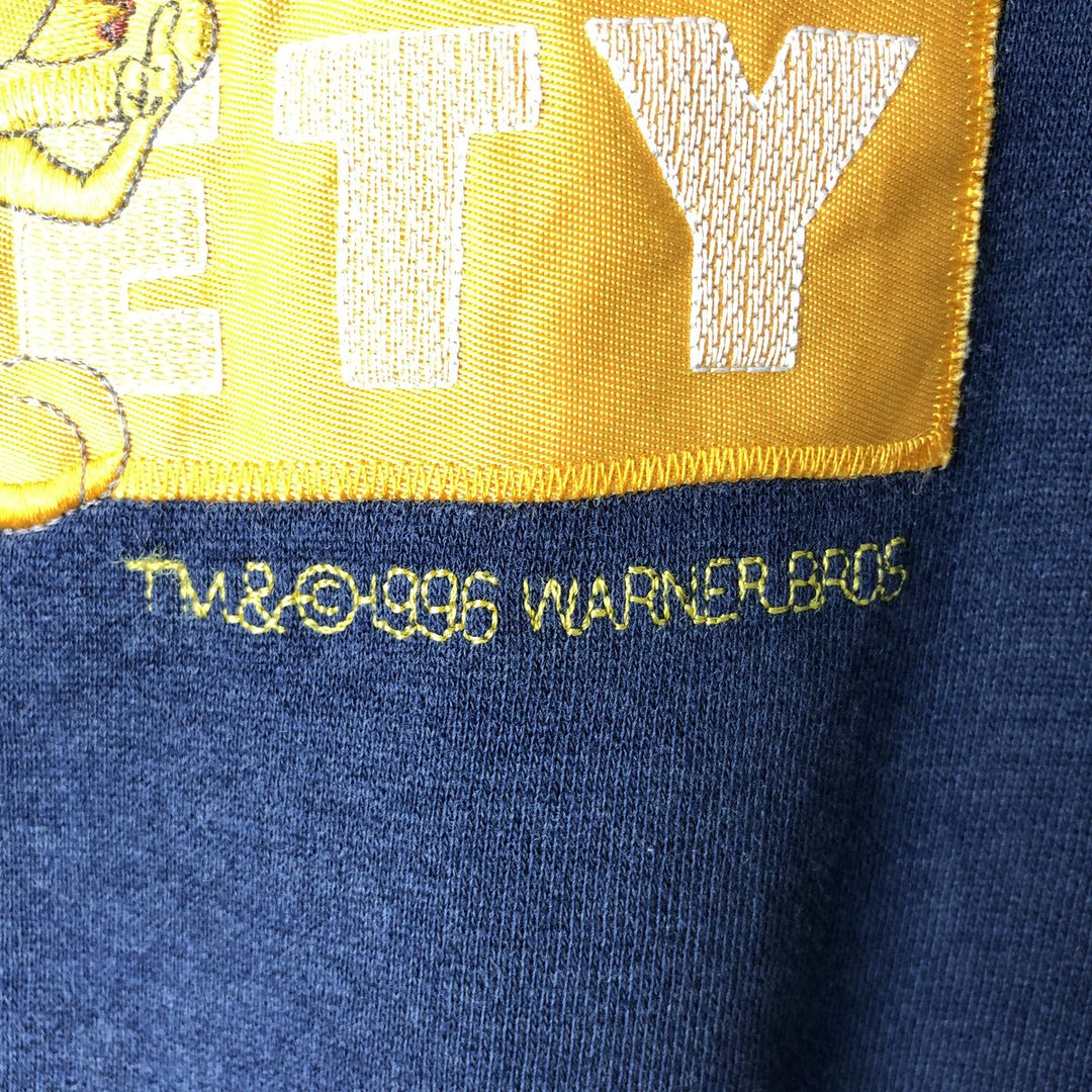 TWEETY character sweatshirt, men's size M unclear navy blue type Vintage Second Hand