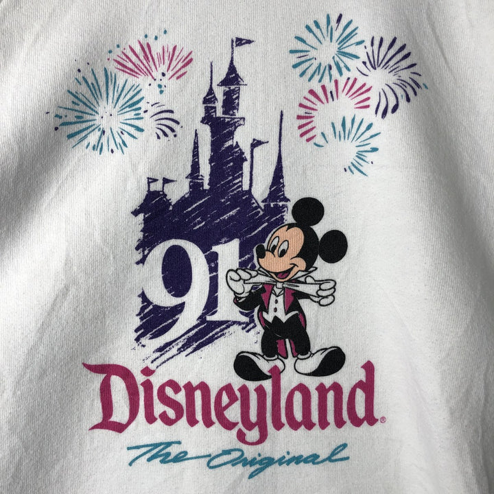 90'S Disney Mickey Mouse character sweatshirt, sweatshirt, made in USA, men's XL size, vintage cotton white type Vintage Second Hand