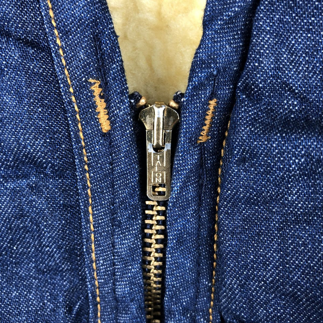 Vintage 1970'S dark blue denim vest, size S, men's unclear navy blue type Vintage Second Hand