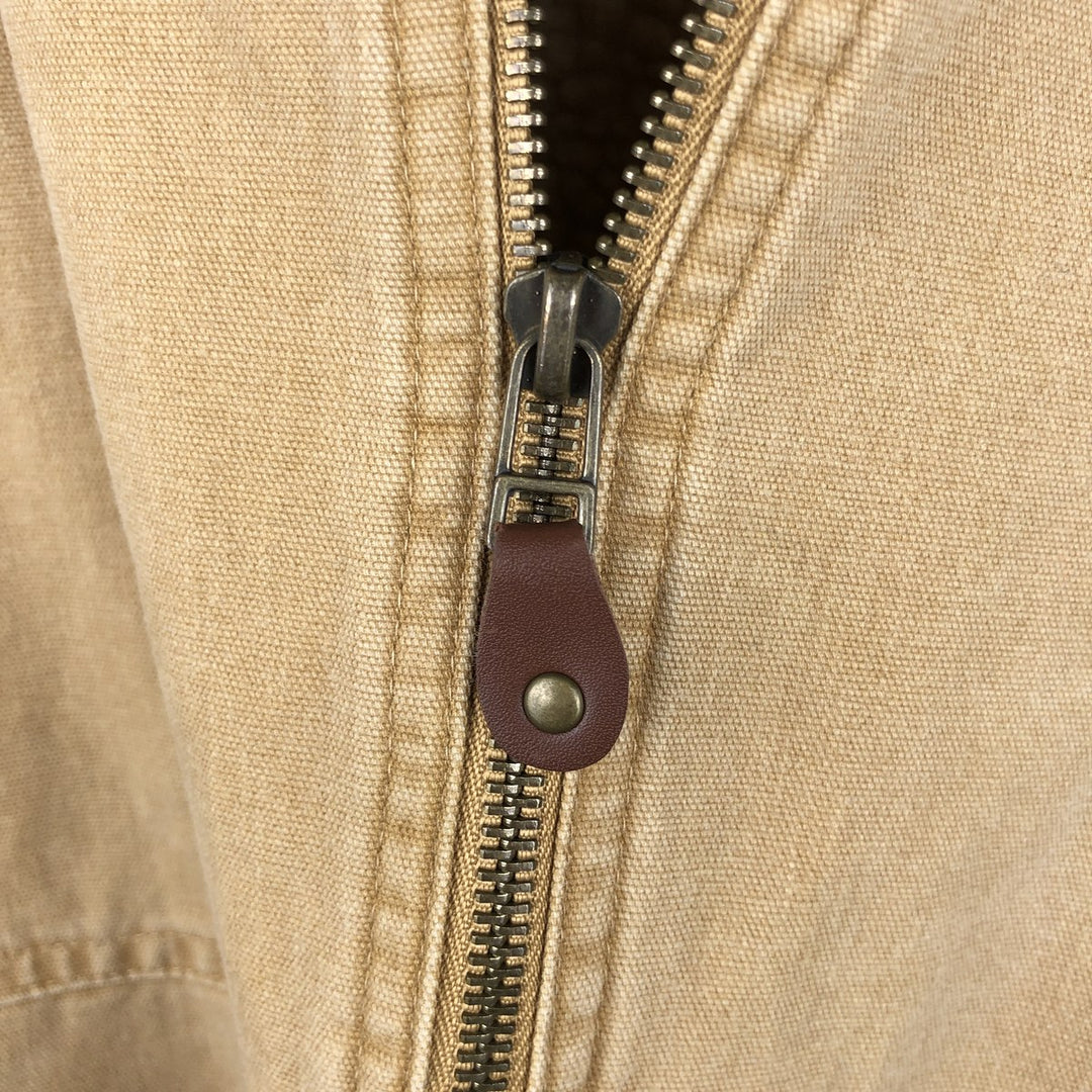 90s-00'S Wrangler HERO Duck Vest, Men's XL, Vintage cotton beige type brown Vintage Second Hand