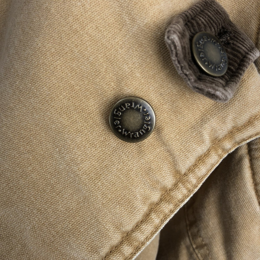 90s-00'S Wrangler HERO Duck Vest, Men's XL, Vintage cotton beige type brown Vintage Second Hand