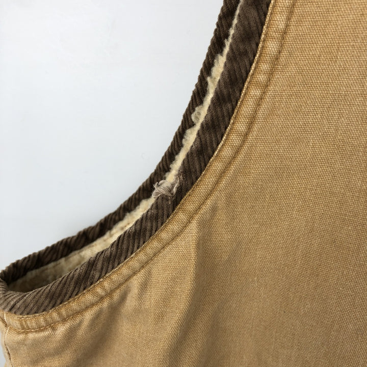 90s-00'S Wrangler HERO Duck Vest, Men's XL, Vintage cotton beige type brown Vintage Second Hand