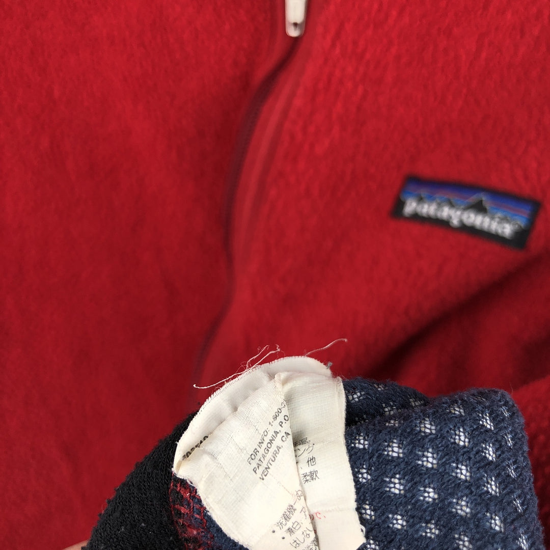 90'S Patagonia fleece vest, made in the USA, men's size XL unclear red type Vintage Second Hand