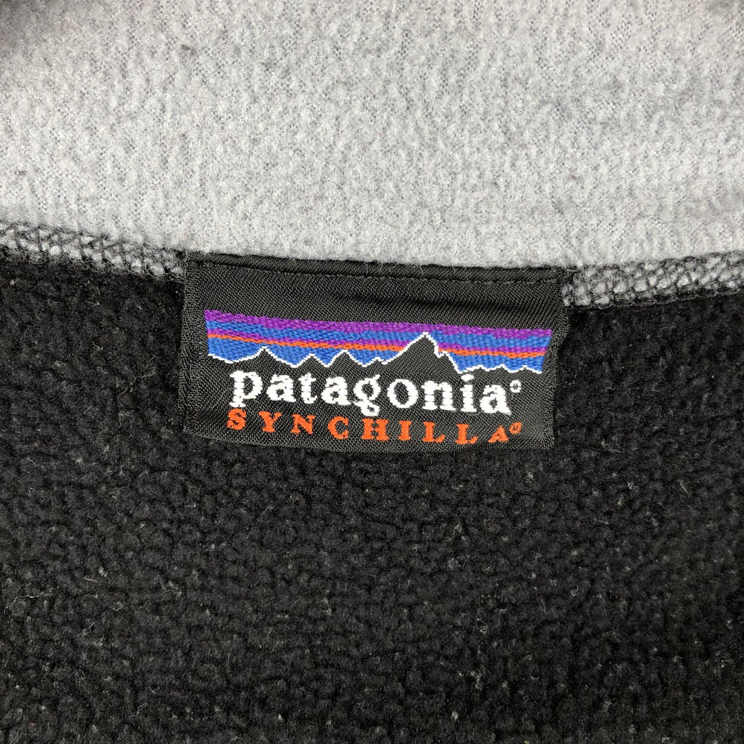 Patagonia Synchilla fleece vest, men's size S unclear black type Vintage Second Hand