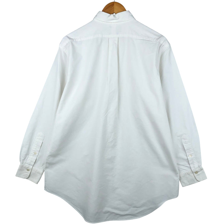 Ralph Lauren long sleeve button down shirt, men's size L cotton white type Vintage Second Hand