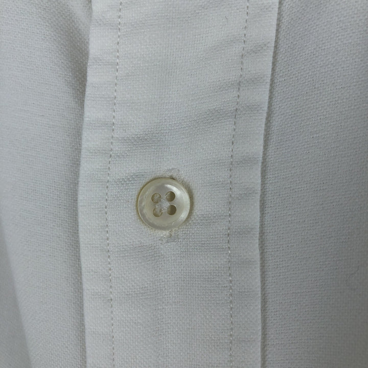 Ralph Lauren long sleeve button down shirt, men's size L cotton white type Vintage Second Hand