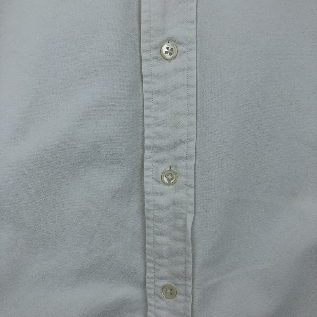Ralph Lauren long sleeve button down shirt, men's size L cotton white type Vintage Second Hand
