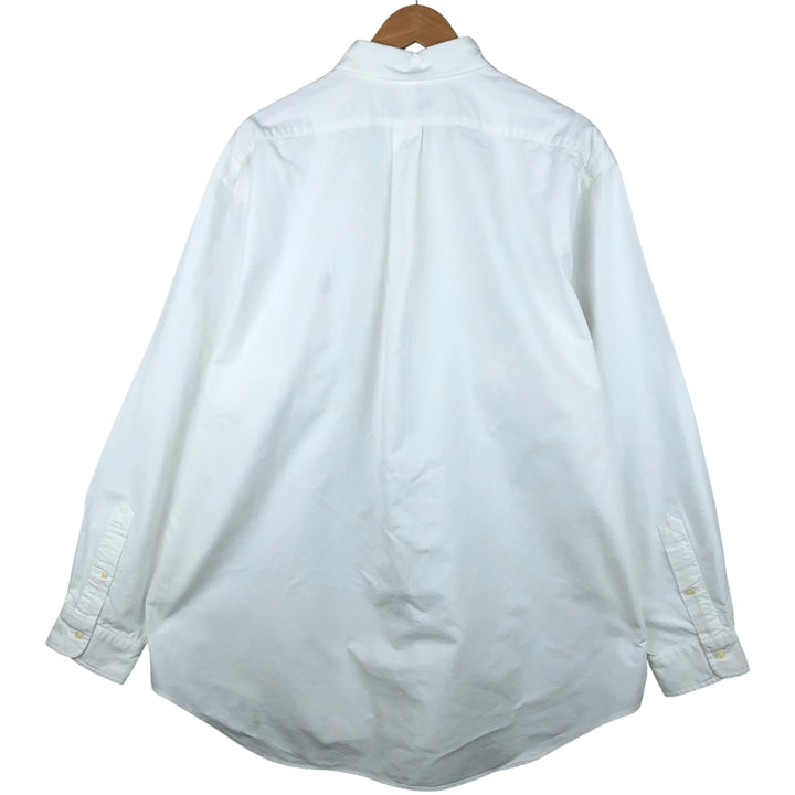 Ralph Lauren YARMOUTH long sleeve button down shirt, men's XL size cotton white type Vintage Second Hand