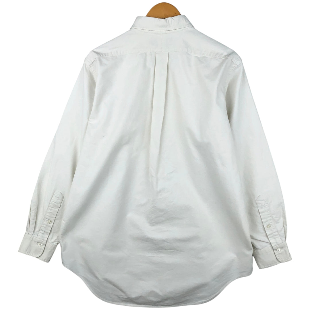 Ralph Lauren long sleeve button down shirt, men's size L cotton white type Vintage Second Hand