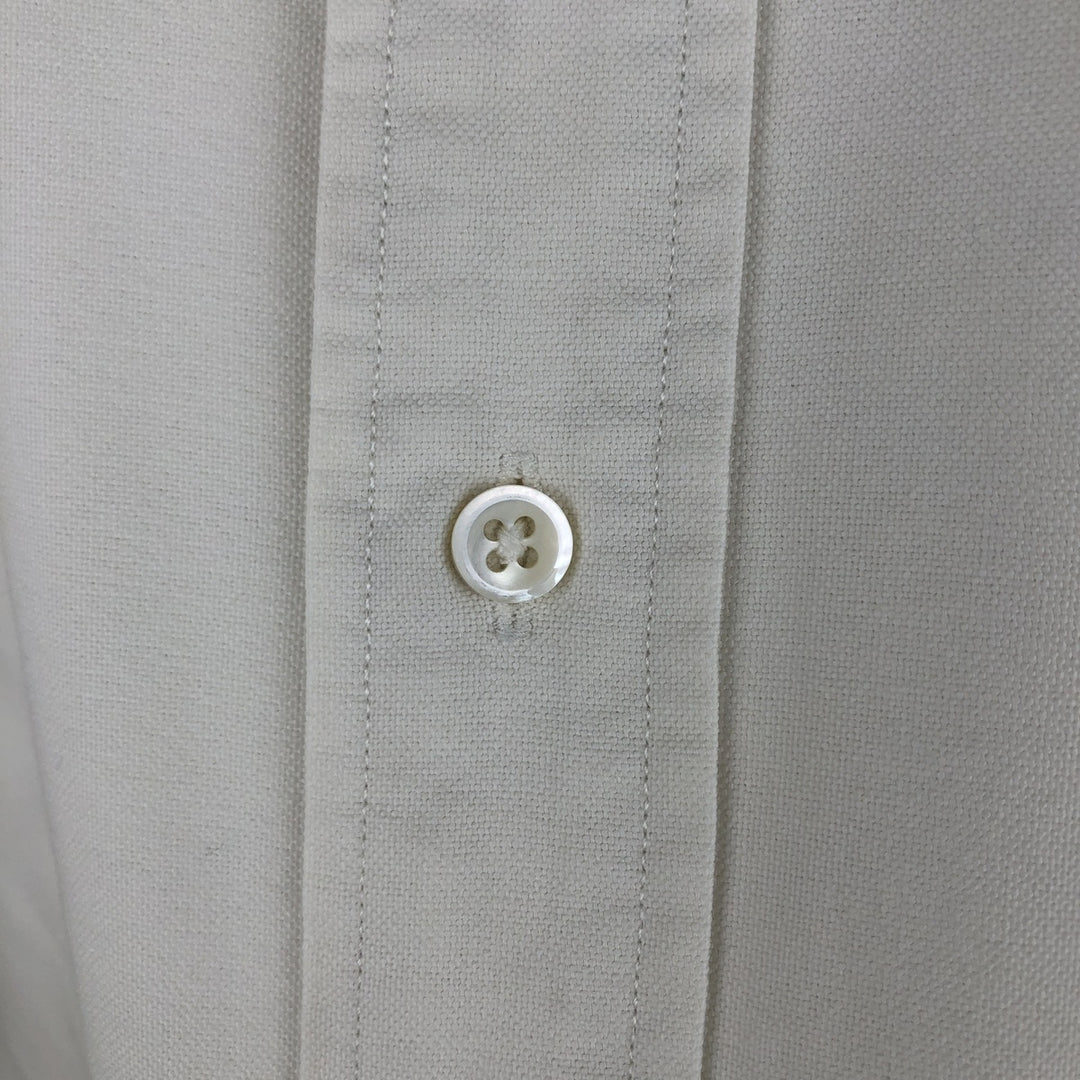 Ralph Lauren long sleeve button down shirt, men's size L cotton white type Vintage Second Hand