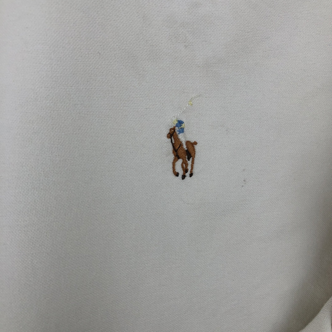 Ralph Lauren long sleeve button down shirt, men's size L cotton white type Vintage Second Hand