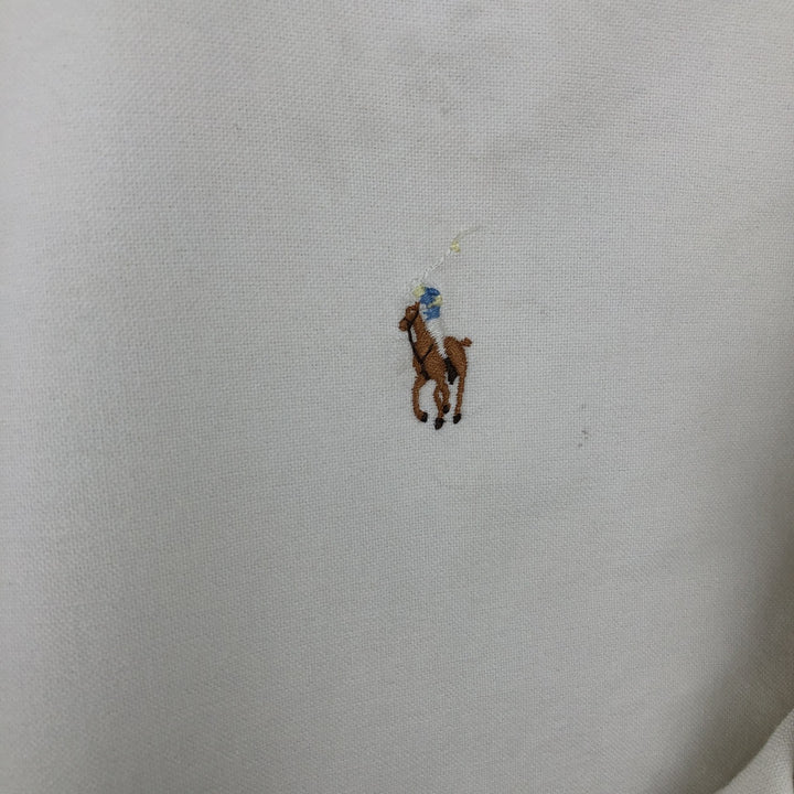 Ralph Lauren long sleeve button down shirt, men's size L cotton white type Vintage Second Hand