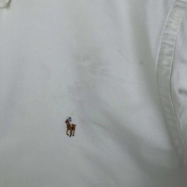 Ralph Lauren long sleeve button down shirt, men's size L cotton white type Vintage Second Hand